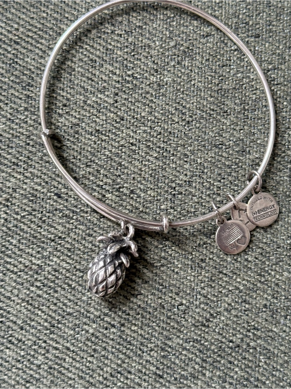 Alex and Ani Silver Pineapple Bracelet